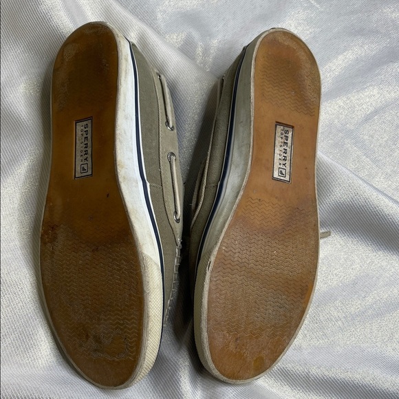 Sperry Top-Sider Casual Canvas Boat Shoes Light Olive Green 2 Eye Size 8.5 - Picture 6 of 11
